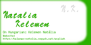 natalia kelemen business card